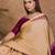 Wine color ready to wear semi modal saree with unstitched designer blouse