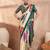 Green color ready to wear semi modal saree with unstitched designer blouse