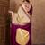 Wine color ready to wear semi modal saree with unstitched designer blouse
