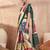 Green color ready to wear semi modal saree with unstitched designer blouse
