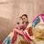 Pink color ready to wear semi modal saree with unstitched designer blouse