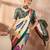 Green color ready to wear semi modal saree with unstitched designer blouse