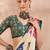 Green color ready to wear semi modal saree with unstitched designer blouse