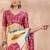 Pink color ready to wear semi modal saree with unstitched designer blouse