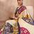 Blue color ready to wear semi modal saree with unstitched designer blouse