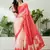 Pink color Readymade semi modal saree with unstitched designer blouse