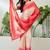 Pink color ready to wear semi modal saree with unstitched designer blouse