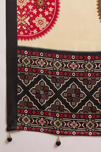 Black color Readymade semi modal saree with unstitched designer blouse
