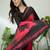 Black color ready to wear semi modal saree with unstitched designer blouse
