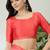 Pink color ready to wear semi modal saree with unstitched designer blouse