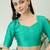Teal color ready to wear semi modal saree with unstitched designer blouse