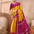 Yellow color ready to wear semi modal saree with unstitched designer blouse