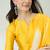 Yellow color ready to wear semi modal saree with unstitched designer blouse