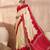 Cream color ready to wear semi modal saree with unstitched designer blouse