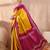 Yellow color ready to wear semi modal saree with unstitched designer blouse