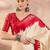 Cream color ready to wear semi modal saree with unstitched designer blouse