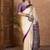 Purple color ready to wear semi modal saree with unstitched designer blouse