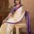 Purple color ready to wear semi modal saree with unstitched designer blouse