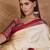 Red color ready to wear semi modal saree with unstitched designer blouse
