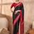 Black color ready to wear semi modal saree with unstitched designer blouse
