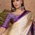 Purple color ready to wear semi modal saree with unstitched designer blouse