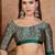 Green color ready to wear semi modal saree with unstitched designer blouse