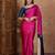 Pink color ready to wear semi modal saree with unstitched designer blouse