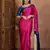 Pink color ready to wear semi modal saree with unstitched designer blouse