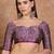 Wine color ready to wear semi modal saree with unstitched designer blouse