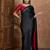 Black color ready to wear semi modal saree with unstitched designer blouse