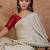 Black color ready to wear semi modal saree with unstitched designer blouse