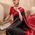 Black color ready to wear semi modal saree with unstitched designer blouse