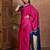 Pink color ready to wear semi modal saree with unstitched designer blouse