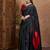 Black color ready to wear semi modal saree with unstitched designer blouse