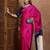Pink color ready to wear semi modal saree with unstitched designer blouse