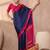 Blue color ready to wear semi modal saree with unstitched designer blouse