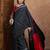 Black color ready to wear semi modal saree with unstitched designer blouse