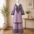 Lavender mal cotton kurta palazzo set with organza dupatta