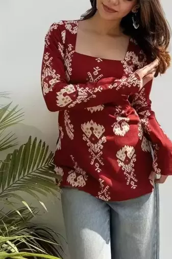 Women's Rayon printed Handblock Tunics