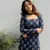 Women's rayon handpainted handblock designer Short Kurtis