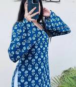 Women's rayon handblock handprinted designer casual top & tunics