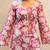 Women's Rayon Handblock Handprinted Designer Pink Casual Top & Tunics