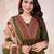 Beautiful jaipuri green printed cotton dupatta with a distinct red and green ethnic border.