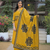 Beautiful jaipuri mustard yellow cotton printed salwar suit set