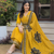 Beautiful jaipuri mustard yellow cotton printed salwar suit set