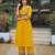 Beautiful jaipuri mustard yellow cotton printed salwar suit set