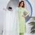 Beautiful jaipuri green straight-fit  bandhani design cotton kurta set