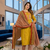 Beautiful mehandi green kurta set with printed pant dupatta