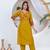 Beautiful three-piece salwar suit set in mustard yellow.