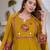 Beautiful three-piece salwar suit set in mustard yellow.